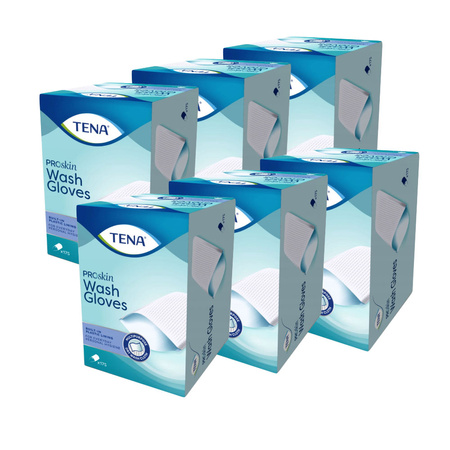 Myjki jednorazowe do mycia chorych Tena Wash Glove 175 sztuk x 6op