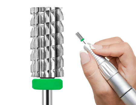 Frez Karbidowy z Węglika Spiekanego, walec 3/32 Large Barrel (C)-zielony (mocny)