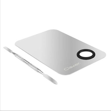 Paletka do mieszania Metalowa tacka ze szpatułką - duża