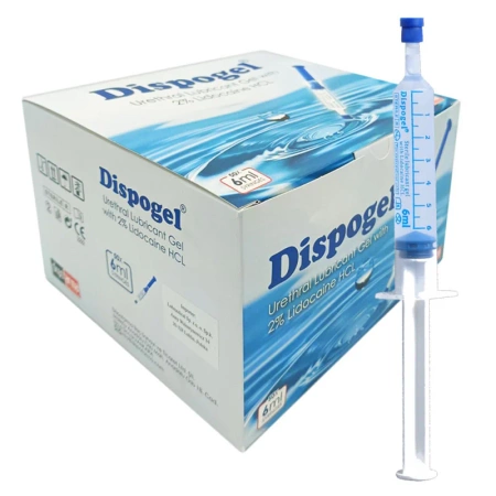 Żel znieczulający z lidokainą 2% do cewnikowania Dispogel 6ml w strzykawce sterylny 50szt