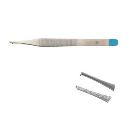 Pęseta chirurgiczna metalowa, jałowa Adson 12 cm, 25 szt.