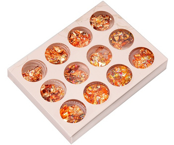 Folia Płatki do Zdobień Paznokci - Złota - 02