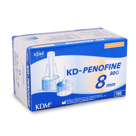 Igły do penów insulinowych 30G 8mm x 0,3mm KDM KD-Penofine 100szt
