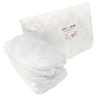 Prześcieradło jednorazowe z gumką 80cm x 200cm białe włóknina 15g 10szt