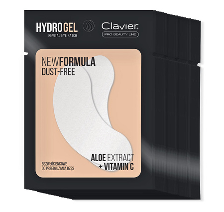 Płatki do Rzęs 100 szt., Żelowe, pod oczy, do przedłużania Clavier, 50 par CZARNE