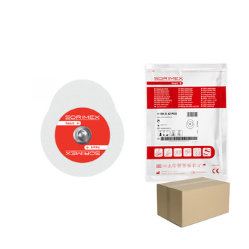 Elektrody pediatryczne dla dzieci EKG EK-S 42 PSG pianka żel stały 42mm x 36mm 50szt wielopak 40op