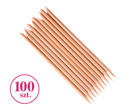 Patyczki - drewniane do manicure / skórek. Zestaw 100 sztuk