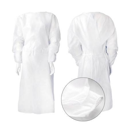 Fartuch jednorazowy biały dla dzieci wzrost 110-130cm (flizelina) 10szt