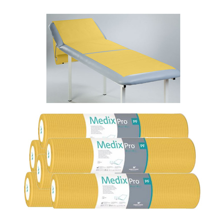 Podkład higieniczny na rolce 60cm x 50cm żółty podfoliowany 54g MedixPro 480szt