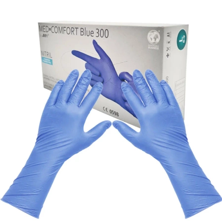 Rękawiczki nitrylowe L niebieskie Ampri Blue 300 100sztuk