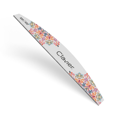 Pilnik do paznokci Mandala, łódka slim 100/100, szary 10szt.