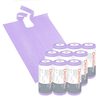 Śliniak dentystyczny na rolce 50cm x 65cm fioletowy podfoliowany 54g DentixPro 270szt