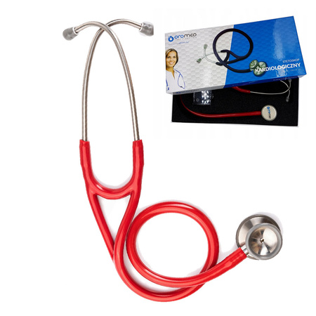 Stetoskop kardiologiczny czerwony SF-501 Oromed 1szt