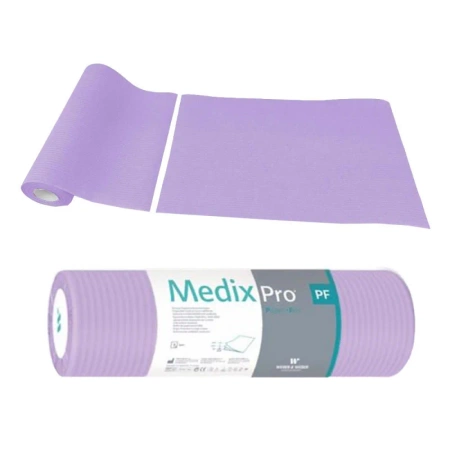 Podkład higieniczny na rolce 33cm x 50cm fioletowy podfoliowany 54g MedixPro 600szt