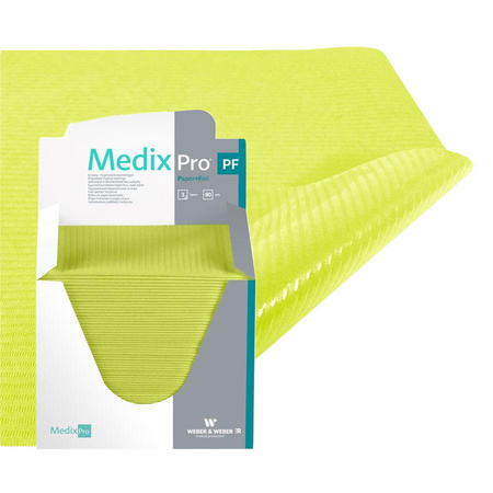 Podkład higieniczny 33cm x 48cm limonkowy podfoliowany 54g MedixPro 80szt