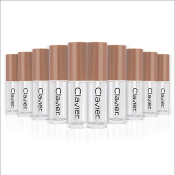 Jednorazowe pojemniki na błyszczyk Clavier, zestaw 10 sztuk, idealne do przechowywania kosmetyków w podróży lub na co dzień.