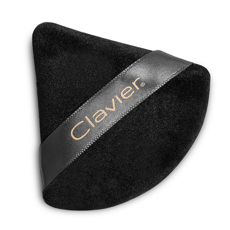 Puszek trójkątny do pudru Clavier, czarny 2szt