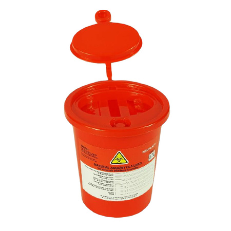 Pojemnik na odpady medyczne 0,7l czerwony Neuplast 1szt