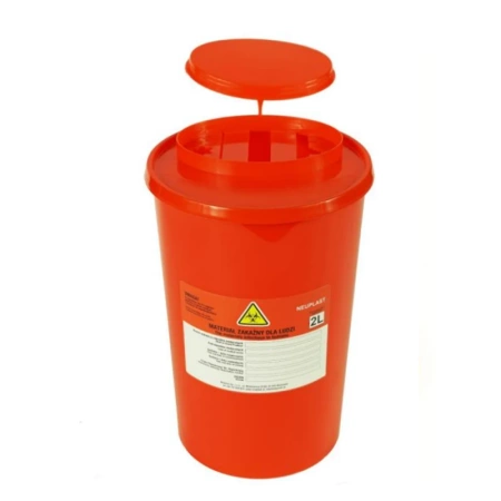 Pojemnik na odpady medyczne 2l czerwony Neuplast 1szt