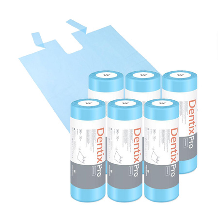 Śliniak dentystyczny na rolce 56cm x 80cm niebieski podfoliowany 25g MedixPro 600szt