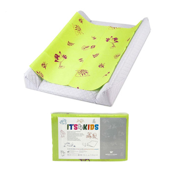 Podkład na przewijak dla niemowląt 50cm x 60cm limonkowy podfoliowany 54g Its4kids 40szt