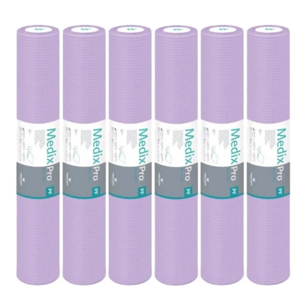 Podkład higieniczny na rolce 70cm x 50cm fioletowy podfoliowany 54g MedixPro 480szt
