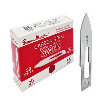 Ostrze chirurgiczne 36 sterylne 100szt stal węglowa Swann-Morton