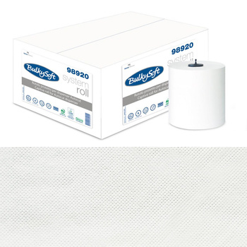 Ręcznik papierowy chłonny do systemu autocut 150m biały 2 warstwy w roli Bulkysoft Membrane Plus 6 rolek