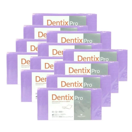 Pokrowiec na zagłówek stomatologiczny 32cm x 28cm fioletowy podfoliowany 54g DentixPro 600szt