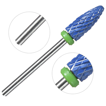 Frez ceramiczny granatowy LONG BULLET C - stożek OSTRY (zielony)