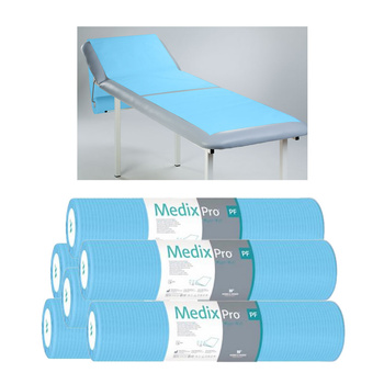 Podkład higieniczny na rolce 60cm x 50cm niebieski podfoliowany 54g MedixPro 480szt