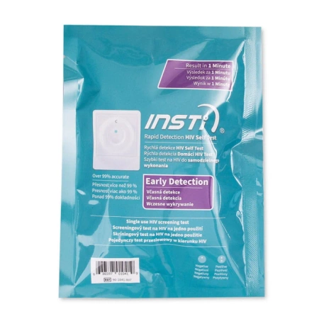Domowy test na HIV z krwi Insti do samokontroli wynik po 1min 1szt