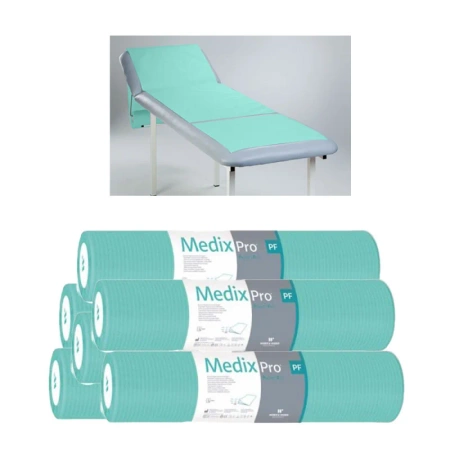 Podkład higieniczny na rolce 50cm x 50cm zielony podfoliowany 54g MedixPro 480szt