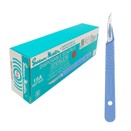 Skalpel chirurgiczny 15A sterylny 10szt stal nierdzewna Swann-Morton