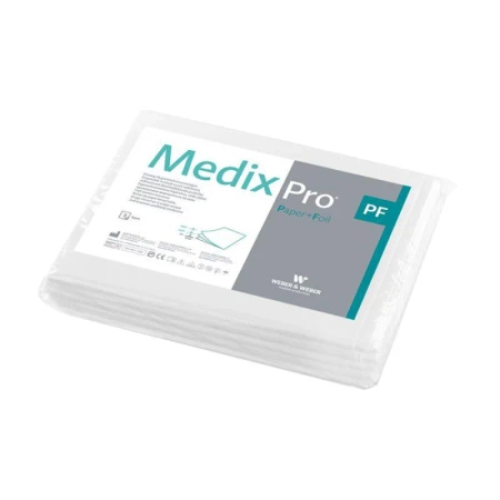 Prześcieradło jednorazowe 150cm x 210cm białe podfoliowane 54g MedixPro 20szt