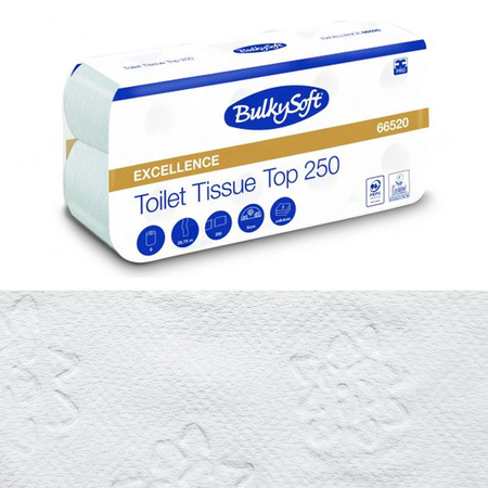 Papier toaletowy mocny i długi 29m biały 3 warstwy Bulkysoft Excellence 8 rolek