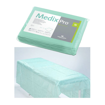 Prześcieradło jednorazowe 160cm x 210cm zielone 20g MedixPro 5szt