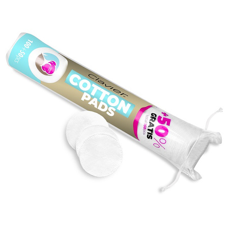 Płatki kosmetyczne COTTON PADS Clavier w tubie, 100% bawełna, Make up, 150szt.