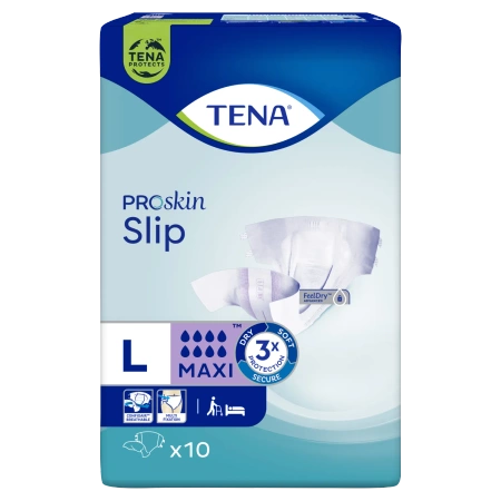 Pieluchomajtki TENA Slip ProSkin Maxi L 10 szt