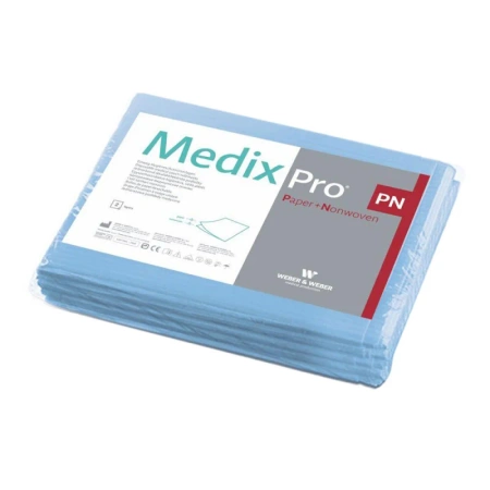 Prześcieradło jednorazowe 77cm x 210cm niebieskie 40g MedixPro 10szt