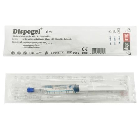 Żel znieczulający z lidokainą 2% do cewnikowania Dispogel 6ml w strzykawce sterylny 50szt