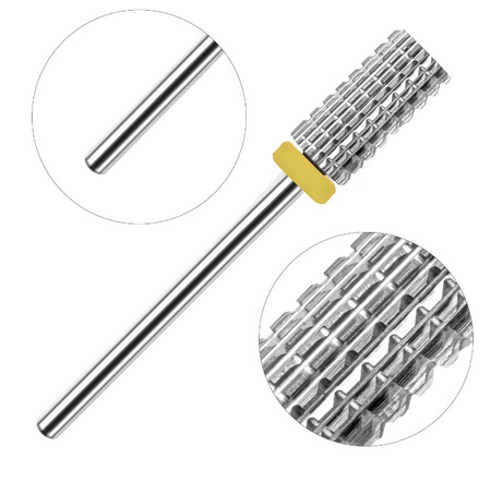 Frez Karbidowy z Węglika Spiekanego, walec 3/32 Large Barrel (XF)-żółty (bardzo delikatny)