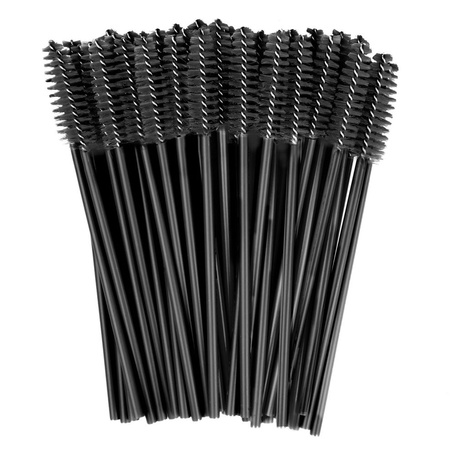 Szczoteczka Spiralka - do Rzęs i Brwi, 50 szt. - kolor czarny