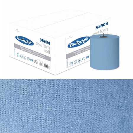 Ręcznik papierowy przemysłowy niebieski do systemu autocut 200m 2 warstwy w roli Bulkysoft Premium 6 rolek