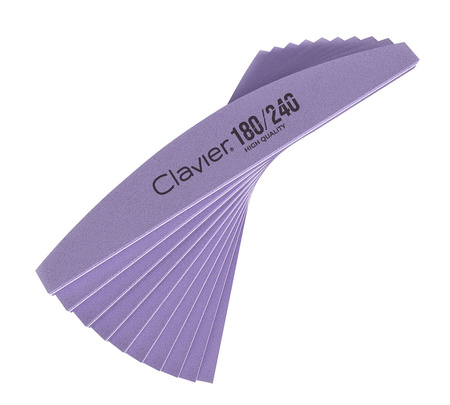 Polerka do Paznokci, Łódka - gradacja 180/240 - fioletowa - 10szt.