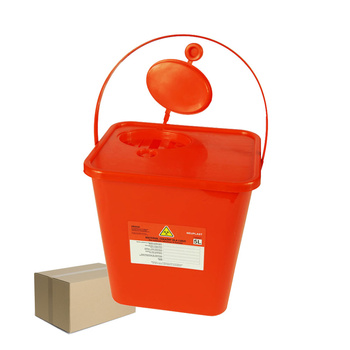 Pojemnik na odpady medyczne 5l czerwony Neuplast 40szt