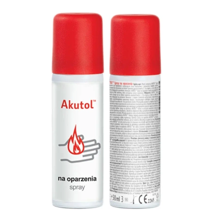 Spray na oparzenia Akutol na lekkie oparzenia 1 i 2 stopnia oraz oparzenia słoneczne 50ml 1 szt