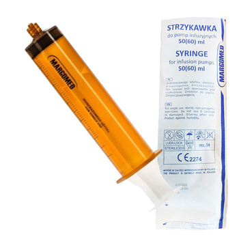 Strzykawka do pompy infuzyjnej 50ml bursztynowa Margomed 1szt
