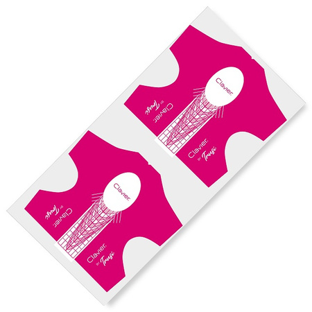 Szablony do przedłużania paznokci, by Trusi, motylki Clavier 100 szt. - bordowe