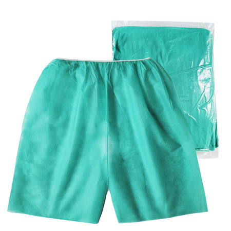 Spodenki do kolonoskopii dla pacjenta zielone flizelina 25g 10szt